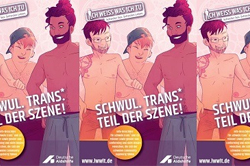 Schwul. Trans*. Teil der Szene!